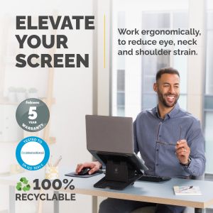 Fellowes Поставка за лаптоп Breyta, черна