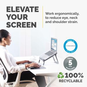 Fellowes Стойка за лаптоп I-Spire, охлаждаща, до 17'', черна