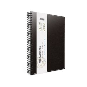 Gipta Тетрадка Sunday Notes, A4, кремава хартия, широки редове, твърда корица, със спирала, 140 листа