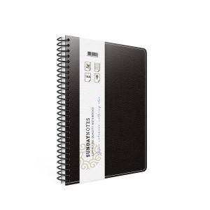 Gipta Тетрадка Sunday, 17 х 24 cm, кремава хартия, широки редове, твърда корица, със спирала, 140 листа