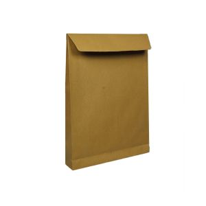 Office 1 Плик, B4, 250 x 353 mm, хартиен, с разширение, със самозалепваща лента, кафяв, 10 броя