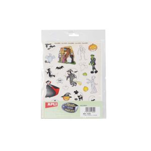 Apli Самозалепващи се етикети Хелоуин, детски, 3 листа