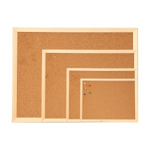 Office 1 Коркова дъска, с дървена рамка, 30 x 40 cm, в комплект с 5 пинчета