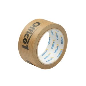 Тиксо, хартиено, 48 mm х 40 m, крафт, с нишки, с един цвят печат