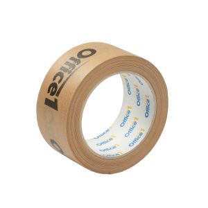 Тиксо, хартиено, 48 mm х 40 m, кафяво, с два цвята печат