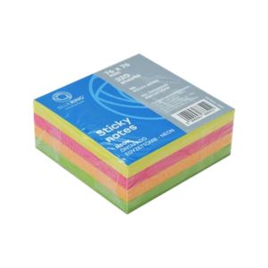 Самозалепващи листчета BLUERING 76мм х 76мм, Неон микс