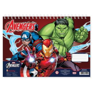 Скицник със спирала А4, 30л, Avengers
