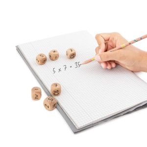 Образователна игра с дървени зарове Trendhaus ABC