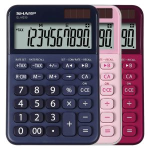 Настолен калкулатор Sharp EL335, 10 разряда,червен