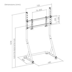 Стойка за дисплей Lumi LRS08-SR01, 32-55''