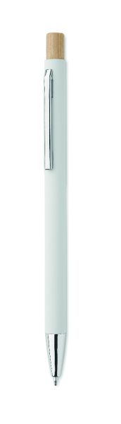 Химикалка Bergamo, рециклиран алуминий, БЯЛ