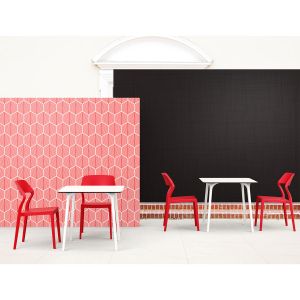 Градински стол RFG Snow, пластмасов, до 120 kg, тъмносив