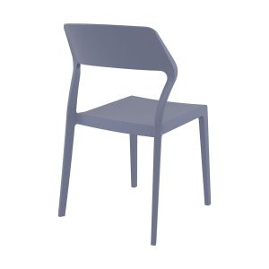 Градински стол RFG Snow, пластмасов, до 120 kg, тъмносив