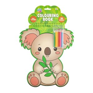 Moxy Книжка за оцветяване, с форма на коала, с 6 молива