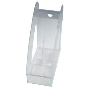 HAN Вертикална поставка Galaxy, двойна, с разделител, прозрачна
