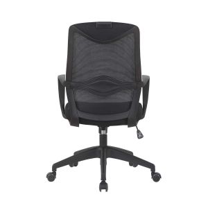 Офис стол RFG Sven W, дамаска и меш, Tilt механизъм, до 120 kg, черен