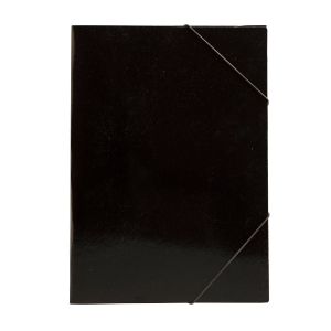 Папка, картонена, с ластик, UV лак, 235 х 325 mm, 350 g/m2, черна