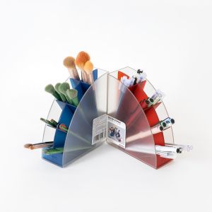 Sworld Поставка за химикалки, с 4 отделения, червена