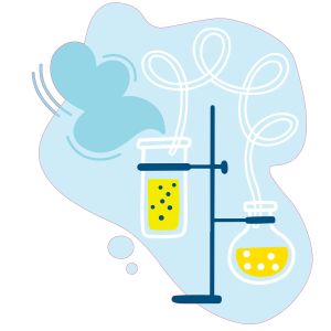 STEM Стикер, Природни науки - Химия, комплект H2, 80 cm, стикер 3