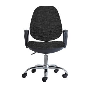 Ергономичен стол RFG Presto Chrome, текстил, до 130 kg, сив меланж