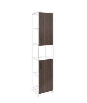 Врата RFG RV3 Lisabon S3, 380 х 18 х 760 mm, ПДЧ 18 mm, 2 броя в комплект, тъмен дъб