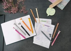 Eberhard Faber Гел ролер Monkey, изтриваем, 0.7 mm, синьо мастило