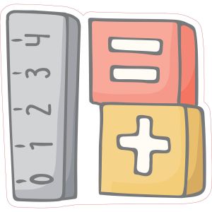 STEM Стикер, Математика и информатика - Математика, комплект D5, 100 cm, стикер 10