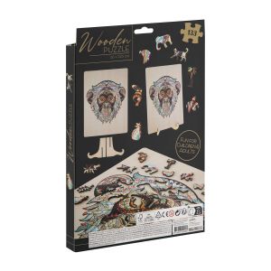 Moxy Пъзел Маймуна, уникални форми, дървен, 133 части