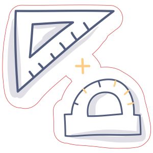 STEM Стикер, Математика и информатика - Математика, комплект D4, 150 cm, стикер 6