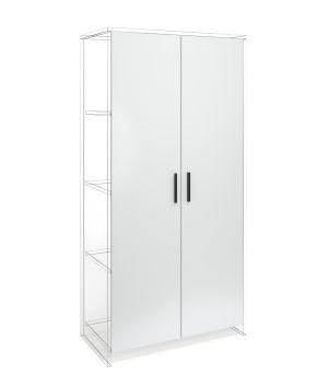 Врата RFG RV2 Monaco, 380 х 18 х 1540 mm, ПДЧ 18 mm, 2 броя в комплект, бяла