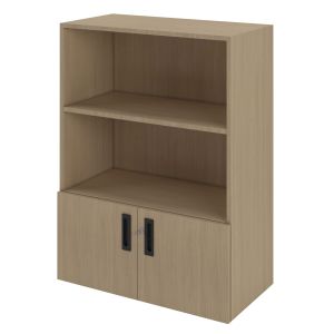 Шкаф Narbutas Choice, 800 x 420 x 1075 mm, ПДЧ 18 mm, меламин избелен дъб, меламин избелен дъб, черна дръжка