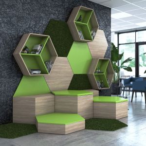 Композиция RFG Hexagon III, 3945 х 1732 х 2705 mm, ПДЧ 18 mm