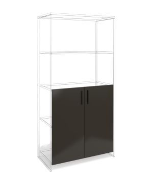 Врата RFG RV3 Chicago S5, 380 х 18 х 760 mm, ПДЧ 18 mm, тъмносива, 2 броя в комплект