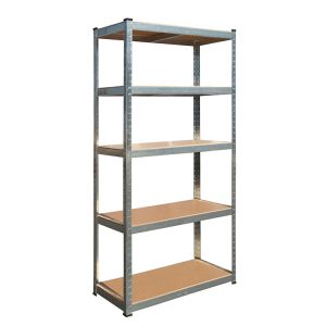 Стелаж RFG, метален, с 5 рафта, 1000 х 400 х 1920 mm, MDF, до 65 kg