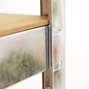 Стелаж RFG, метален, с 5 рафта, 1000 х 400 х 1920 mm, MDF, до 65 kg
