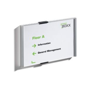 Durable Табела за врата Info Sign, хоризонтална, 210 x 148.5 mm, сребриста