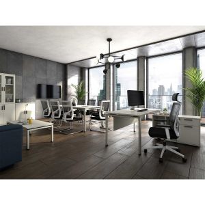 Бюро RFG Monaco, 1600 х 800 х 750 mm, ПДЧ 25 mm, метални крака, бяло