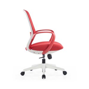 Офис стол RFG Egg W, дамаска и меш, полиамидна основа, до 130 kg, червен