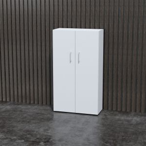 Стелаж Narbutas Nova Basic, 800 x 360 x 1444 mm, ПДЧ 18 mm, бял меламин, бяла правоъгълна дръжка