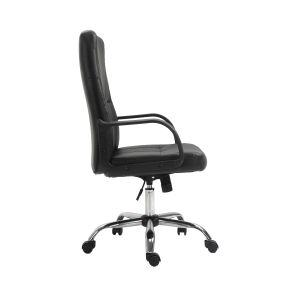 Директорски стол Mega Chrome, екокожа, Tilt механизъм, до 130 kg, черен