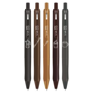 Zebra Гел ролер Sarasa Clip Coffee, 0.5 mm, 5 цвята