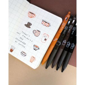 Zebra Гел ролер Sarasa Clip Coffee, 0.5 mm, 5 цвята