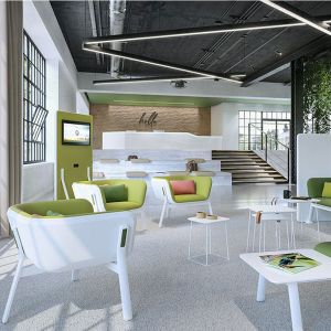 Медийна стена Interstuhl Hub HUM65, мобилна, 1100 х 520 х 1900 mm