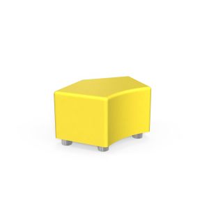 Табуретка RFG Shape, екокожа, 90 х 90 х 43 cm, жълта