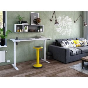 Електрическо бюро RFG Light Pro, с регулируема височина, 1200 x 700 x 710-1190 mm, ПДЧ 25 mm, бял плот, бели метални крака