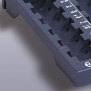 Durable Монетник Uroboard, в евро, L, пластмасов, черен