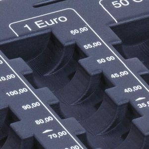 Durable Монетник Uroboard, в евро, L, пластмасов, черен