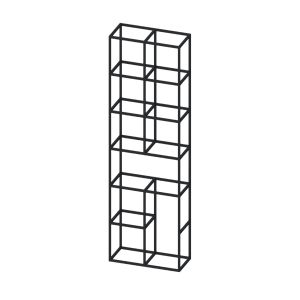 Стелаж RFG Boxi S, метален, 720 х 370 х 2120 mm, черен