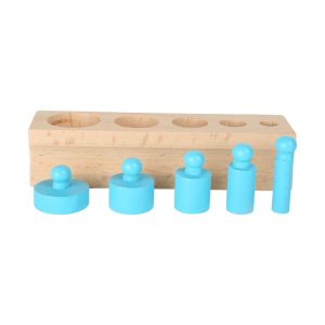 Small Foot Цилиндри, дървени, цветни, 15 х 16 х 3.5 cm
