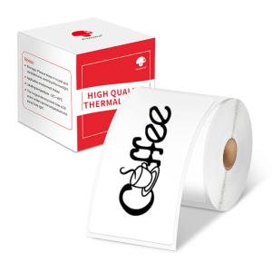 Phomemo Етикети за термопринтер XP5080, на ролка, бели, 5 х 8 cm, 100 етикета